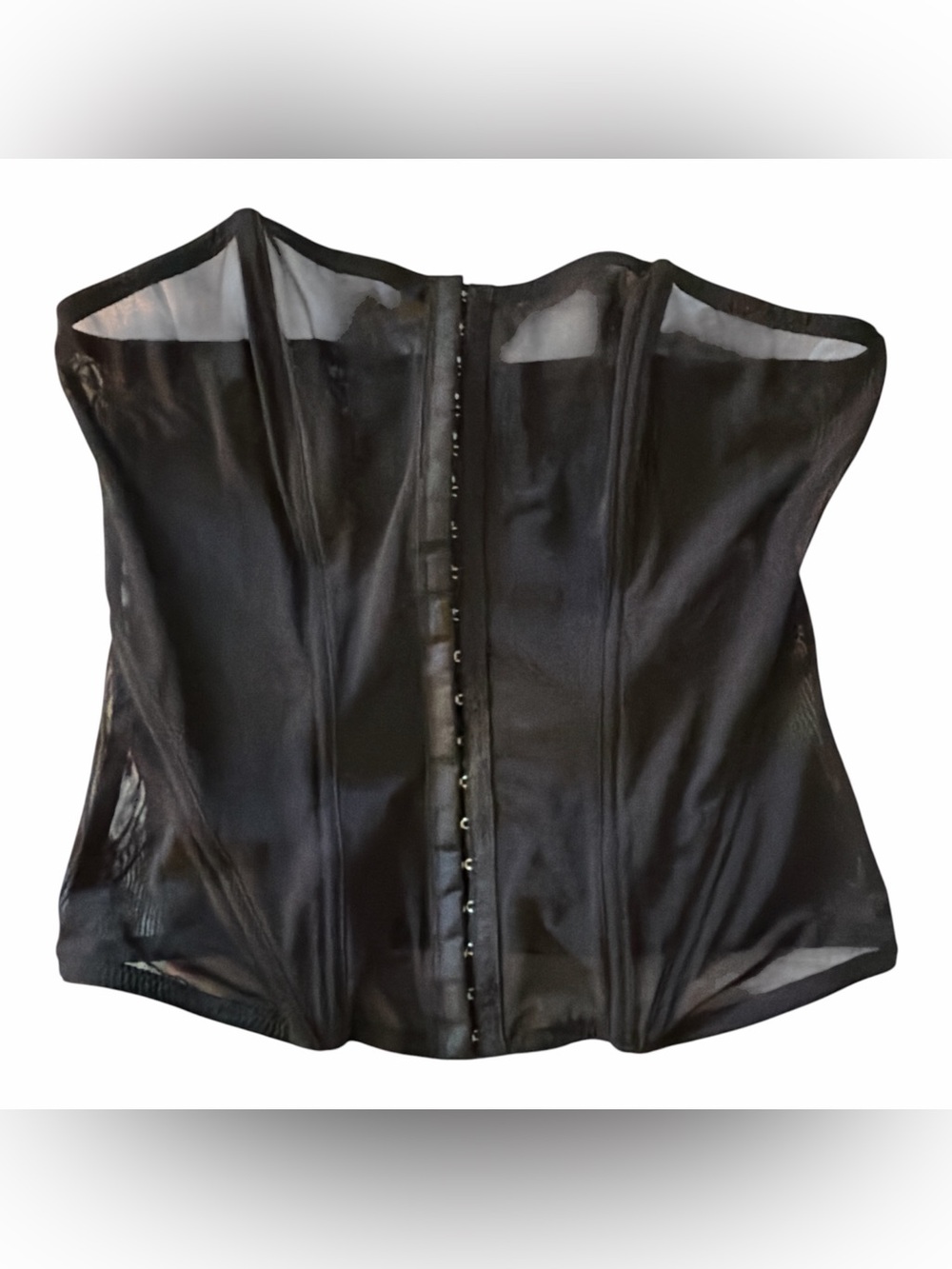 Strapless Black Sheer Corset Top